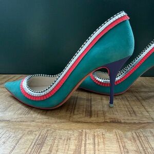 Authentic Sophia Webster Suede Pointed-Toe Pumps